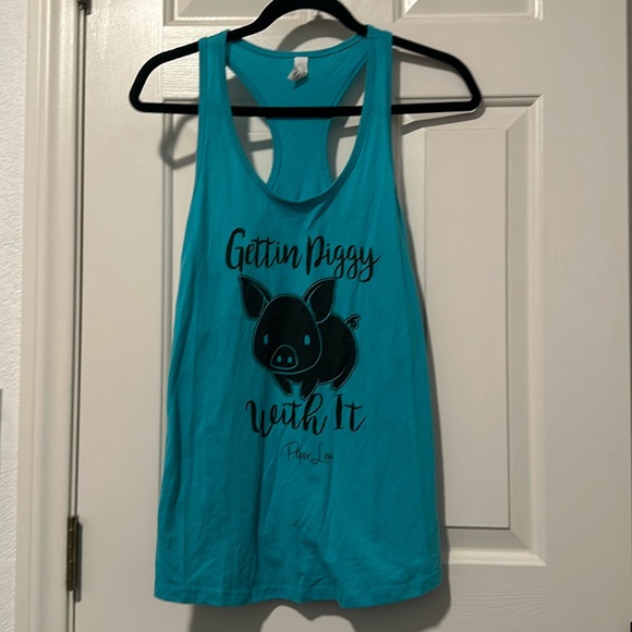 Tops - Gettin piggy with it tank top